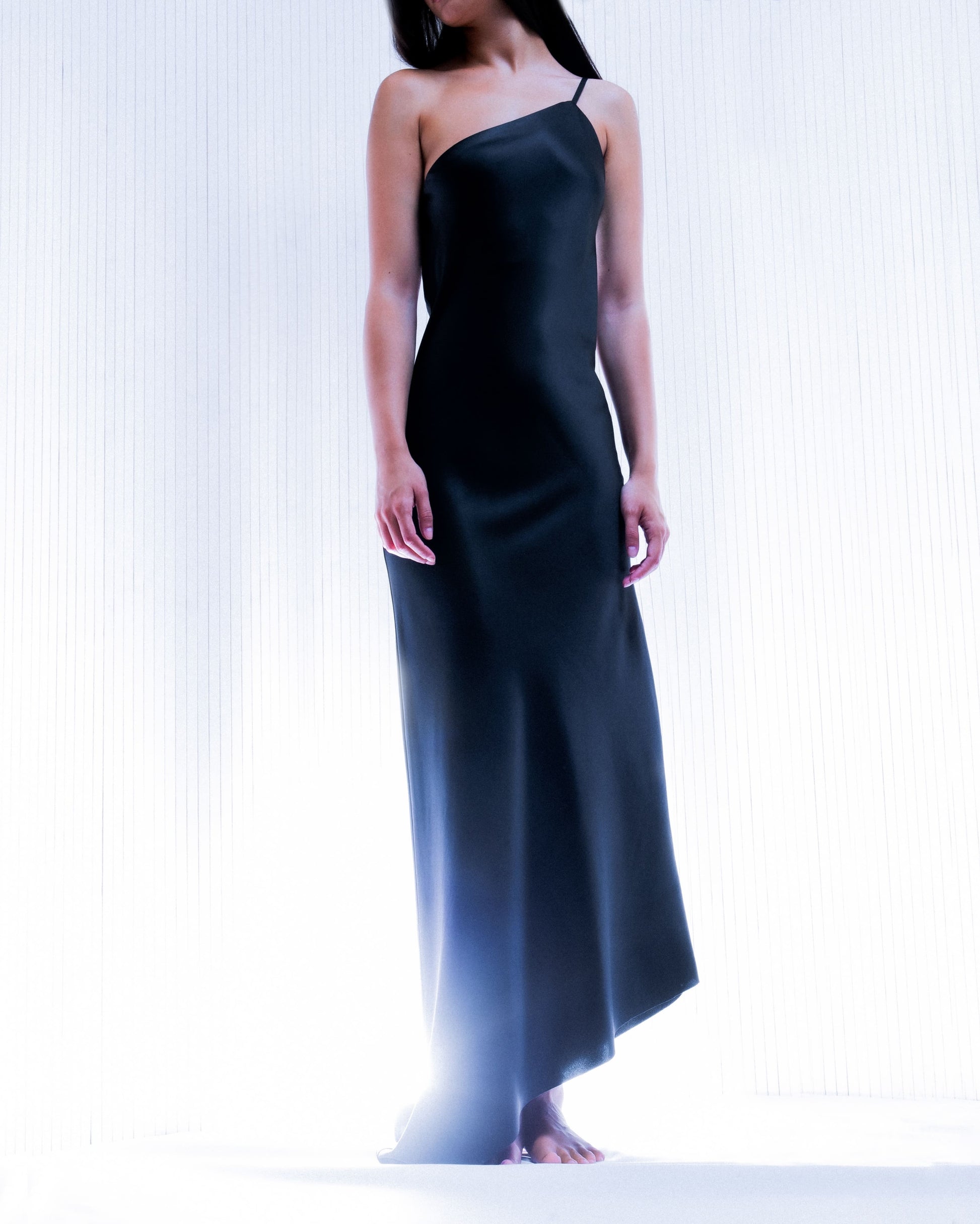 The Asymmetrical Silk Dress byJGK The Asymmetrical Silk Dress byJGK